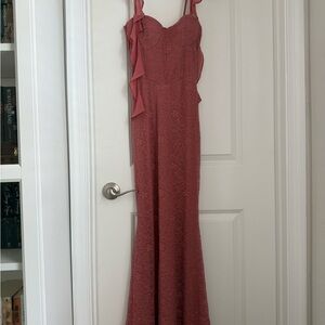 Windsor Dusty Rose Lace Prom Dress